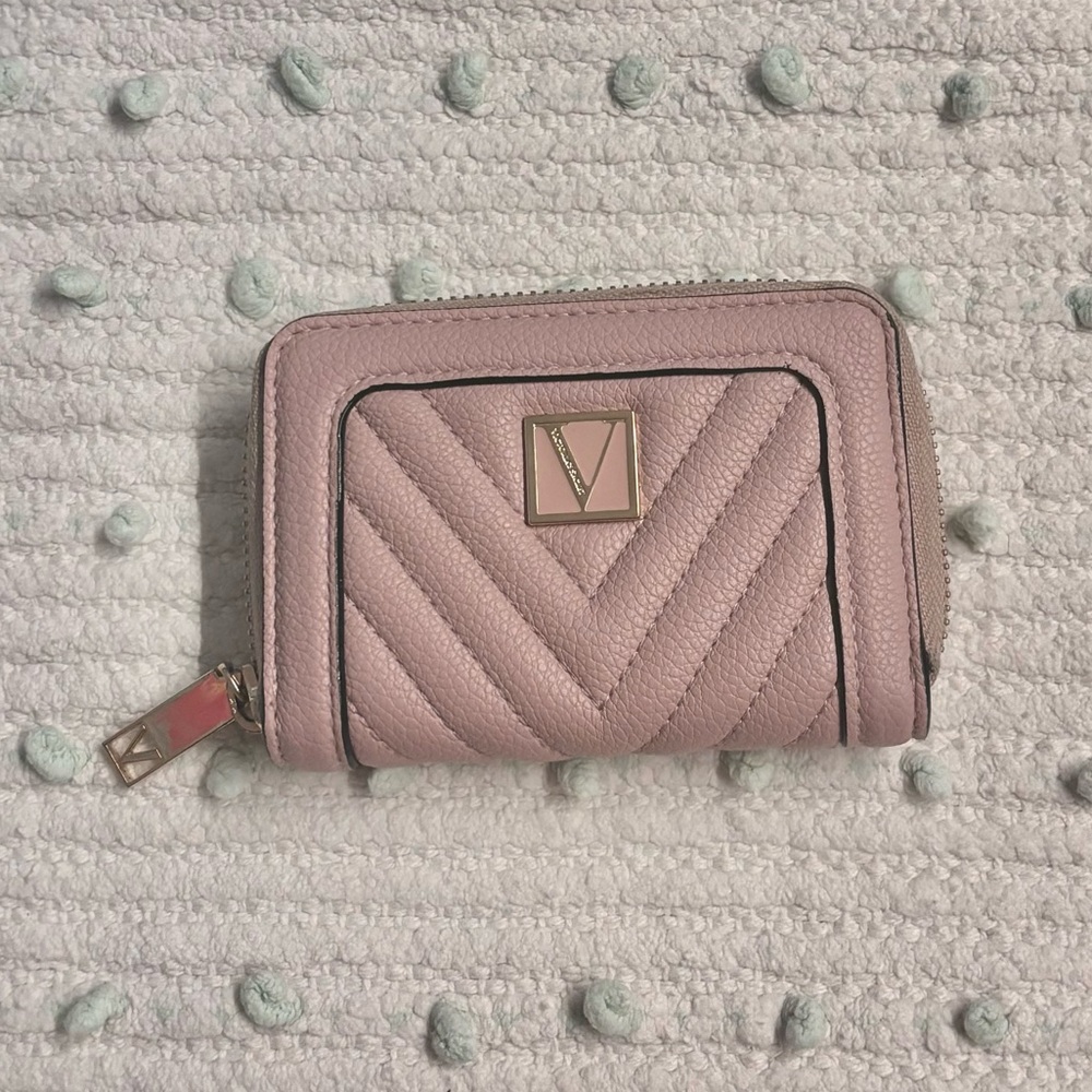 Victoria's Secret V quilt pink-purple wallet